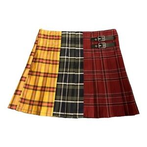 Pre-loved Frankenstein Plaid Mini Skirt Size Large 11-13 #G36
